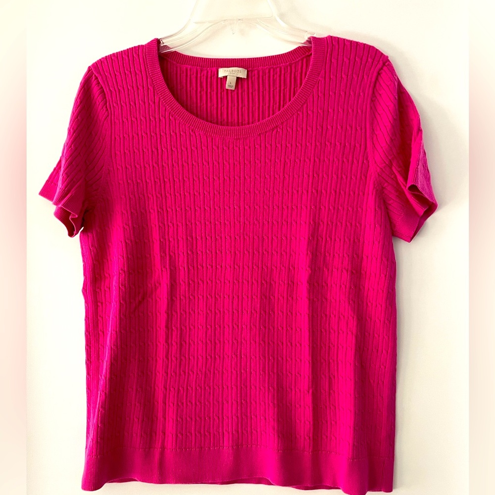 Women’s Short Sleeve Cable knit Sweater